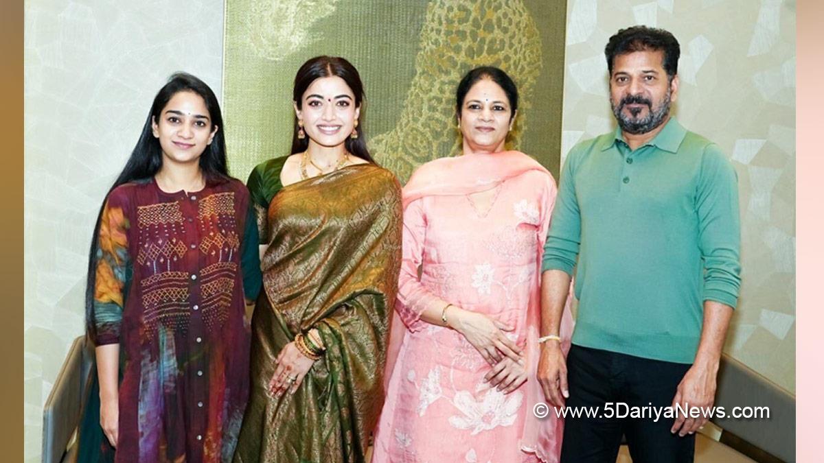 A Revanth Reddy, Anumula Revanth Reddy, Revanth Reddy, Telangana, Chief Minister of Telangana, Indian National Congress, Congress, All India Congress Committee, Rashmika Mandanna
