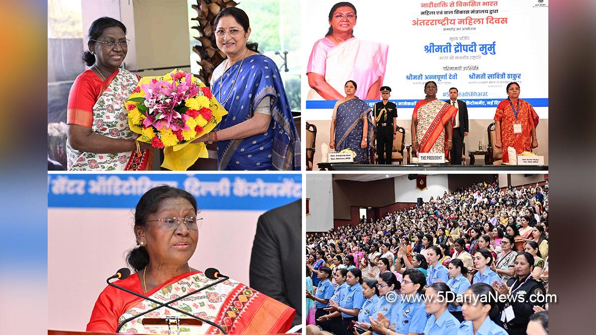Droupadi Murmu, President of India, President, Indian President, Rashtrapati, Annpurna Devi, Savitri Thakur, International Womens Day