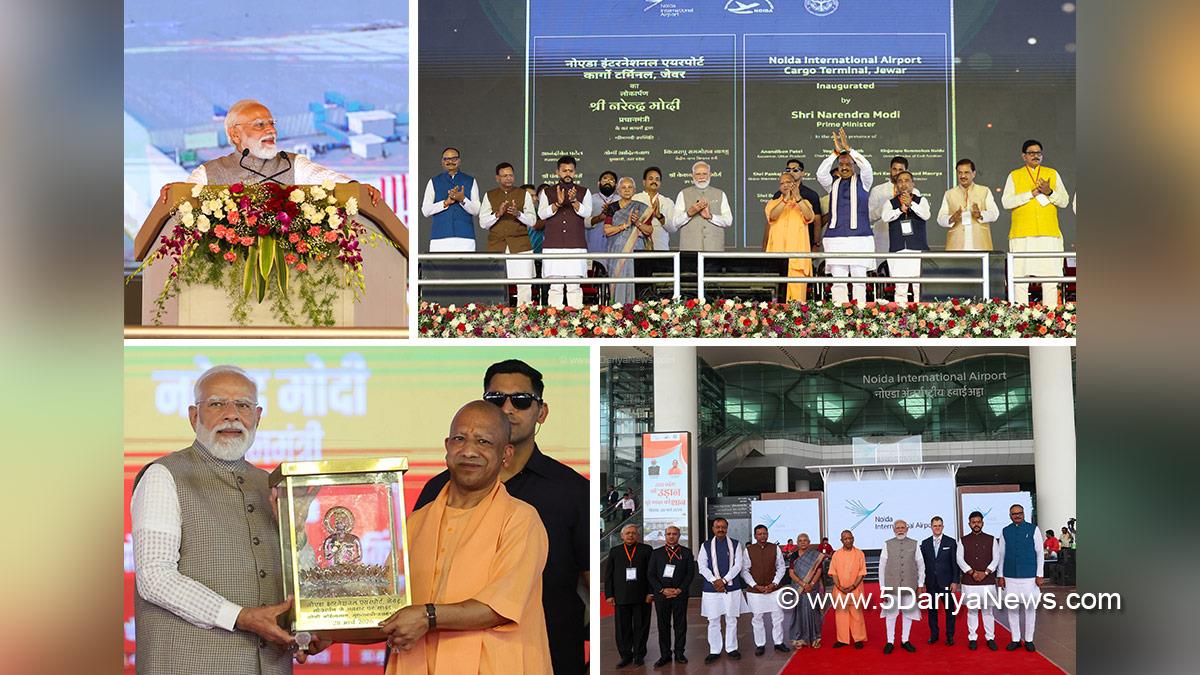 Narendra Modi, Kinjarapu Ram Mohan Naidu, Yogi Adityanath, Pankaj Chaudhary, Noida International Airport, Jewar, Uttar Pradesh