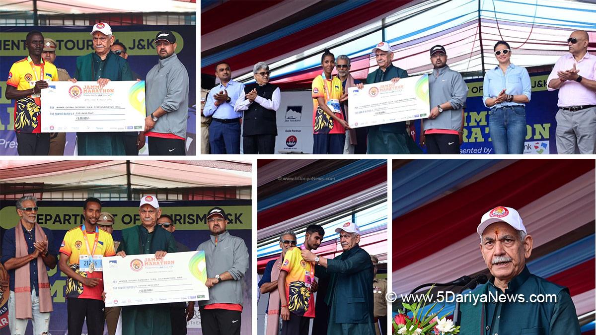 Manoj Sinha, Satish Sharma, Atal Dulloo, Ramesh Kumar, Jammu Marathon