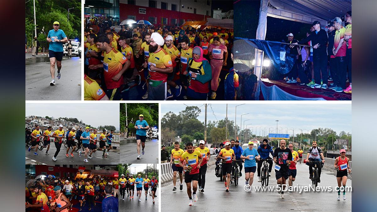 Omar Abdullah, Satish Sharma, Atal Dulloo, Jammu Marathon
