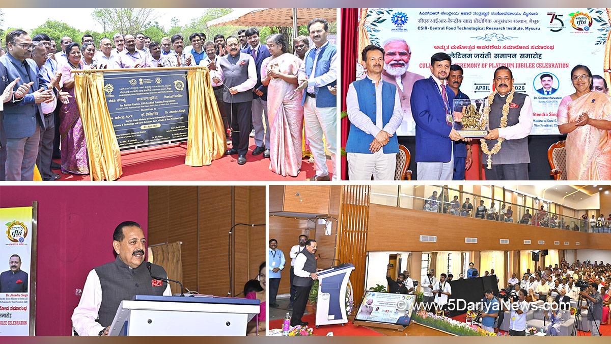 Dr Jitendra Singh, Central Food Technology Research Institute, Mysuru