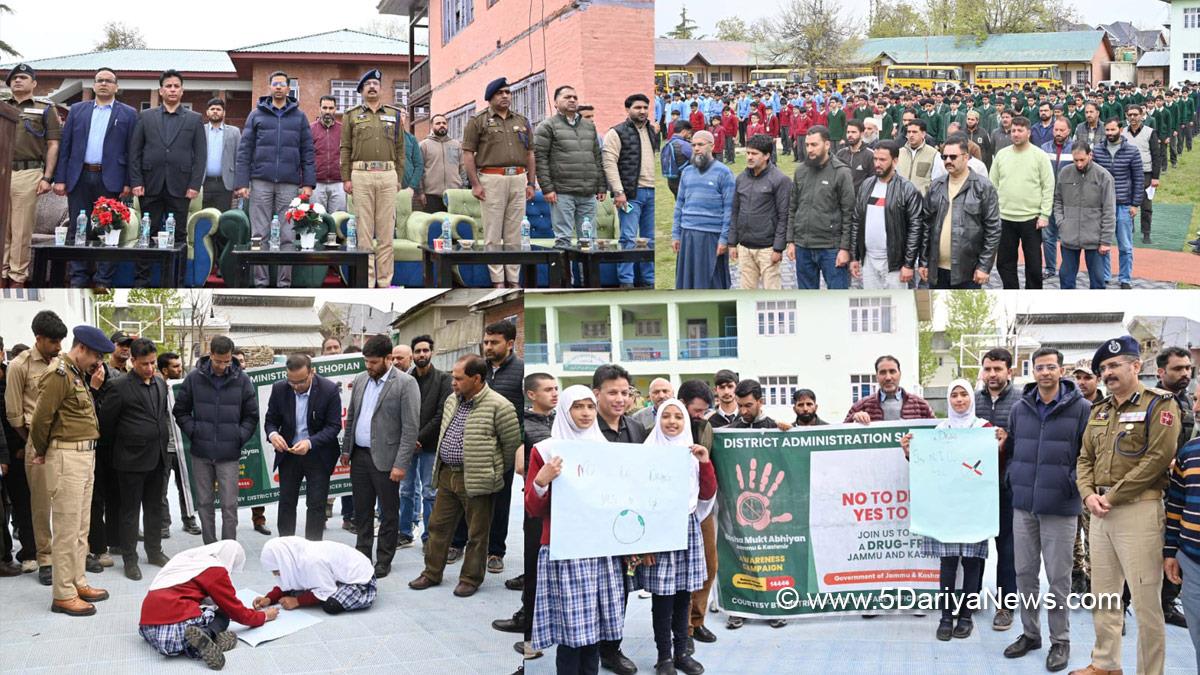 Shishir Gupta, Shopian, DC Shopian, Deputy Commissioner Shopian, Nasha Mukt Jammu Kashmir Abhiyaan
