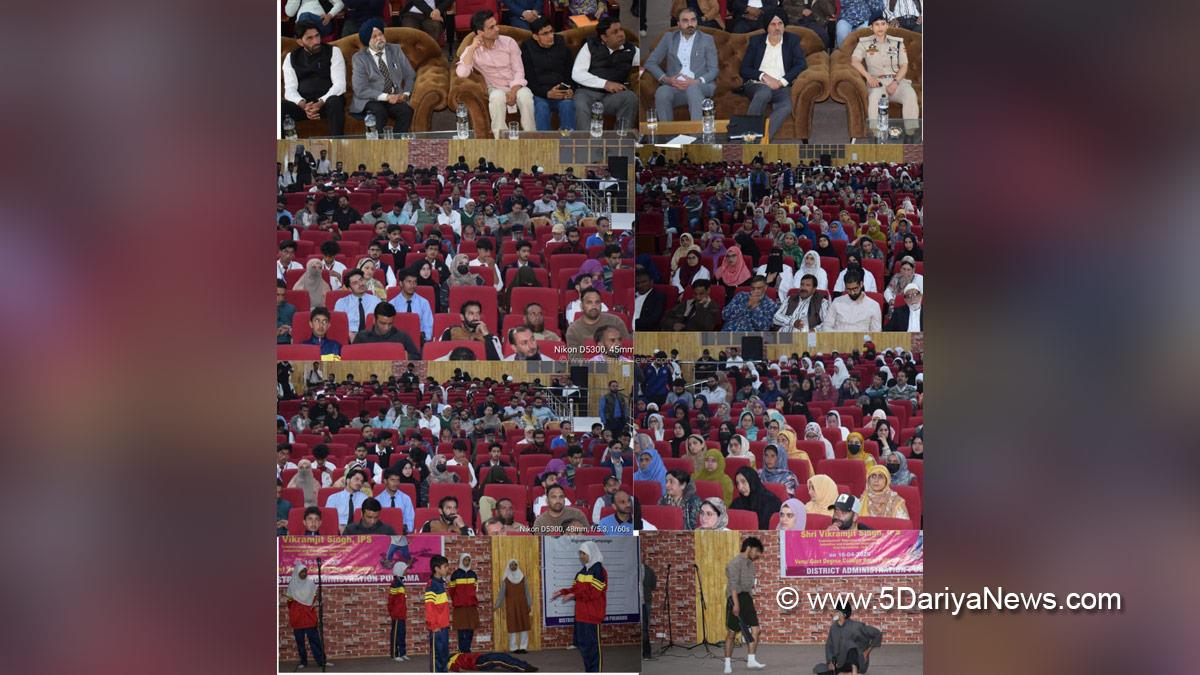 Dr Basharat Qayoom, Pulwama, Deputy Commissioner Pulwama, Vikramjit Singh, Nasha Mukt Jammu Kashmir Abhiyan