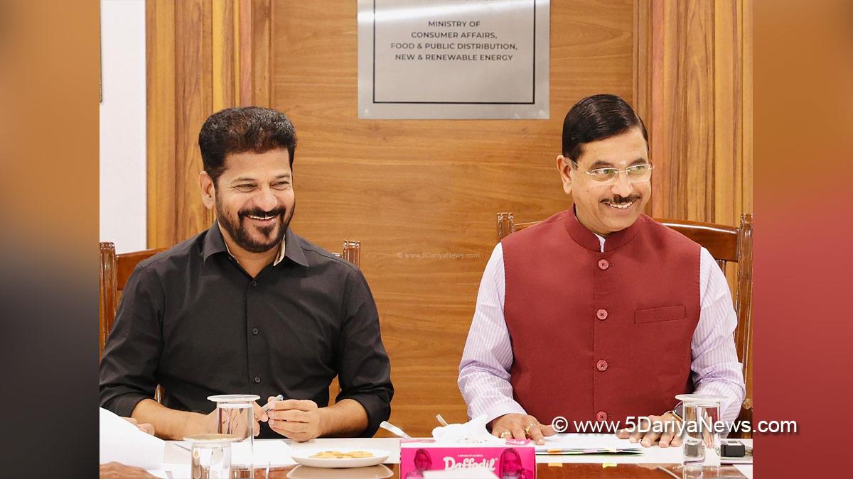 A Revanth Reddy, Anumula Revanth Reddy, Revanth Reddy, Telangana, Chief Minister of Telangana, Indian National Congress, Congress, Pralhad Joshi