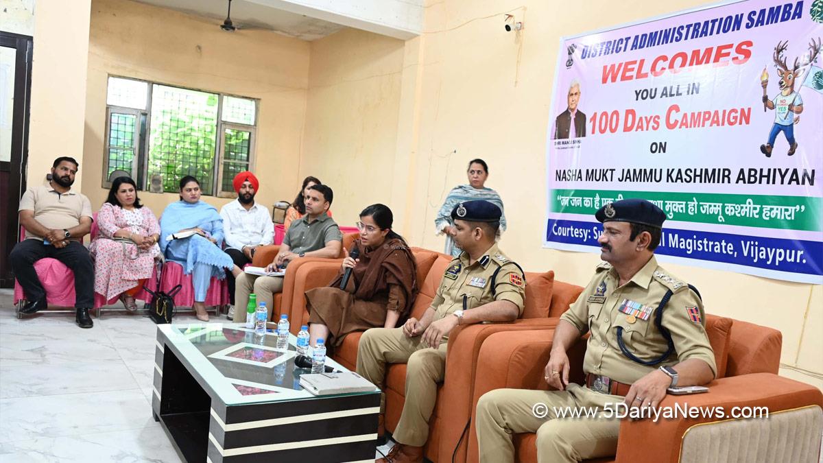 Ayushi Sudan, Samba, Deputy Commissioner Samba, Nasha Mukt Jammu Kashmir Abhiyaan