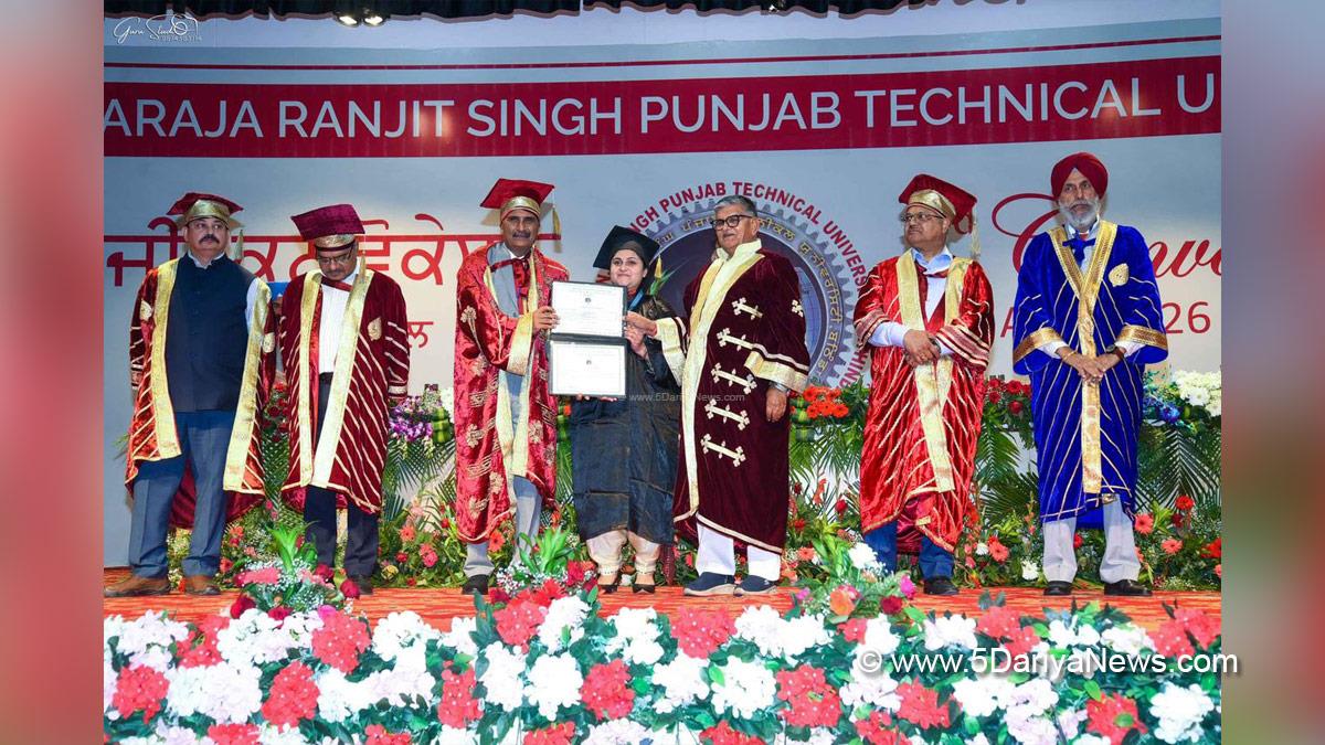 Gulab Chand Kataria, Governor of Punjab, Punjab Governor, Punjab Raj Bhavan, Dolphin PG College, Maharaja Ranjit Singh Punjab Technical University 