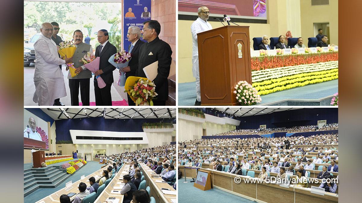 CP Radhakrishnan, Chandrapuram Ponnusami Radhakrishnan, Vice President of India, BJP, Bharatiya Janata Party, Dr Jitendra Singh, Civil Services Day, 18th Civil Services Day