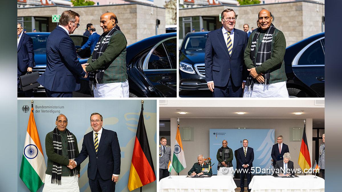 Rajnath Singh, Union Defence Minister, Defence Minister of India, BJP, Bharatiya Janata Party, Boris Pistorius, Berlin