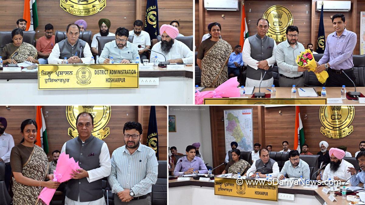 Raj Kumar Chabbewal, Dr Ravjot Singh, Bram Shanker Jimpa, Jai Krishan Rouri, AAP Punjab, Aashika Jain, DC Hoshiarpur, Deputy Commissioner Hoshiarpur, Hoshiarpur