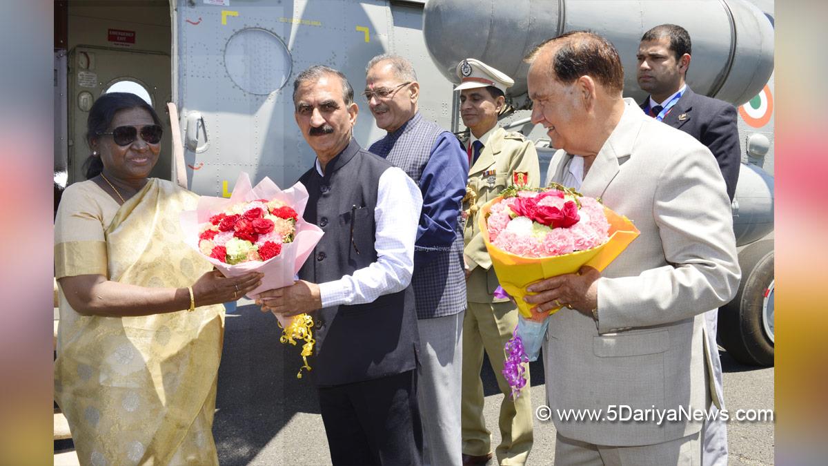 Droupadi Murmu, President of India, President, Indian President, Rashtrapati, Kavinder Gupta, Sukhvinder Singh Sukhu, Thakur Sukhvinder Singh Sukhu, Himachal Congress, Shimla, Chief Minister of Himachal Pradesh, Kuldeep Singh Pathania