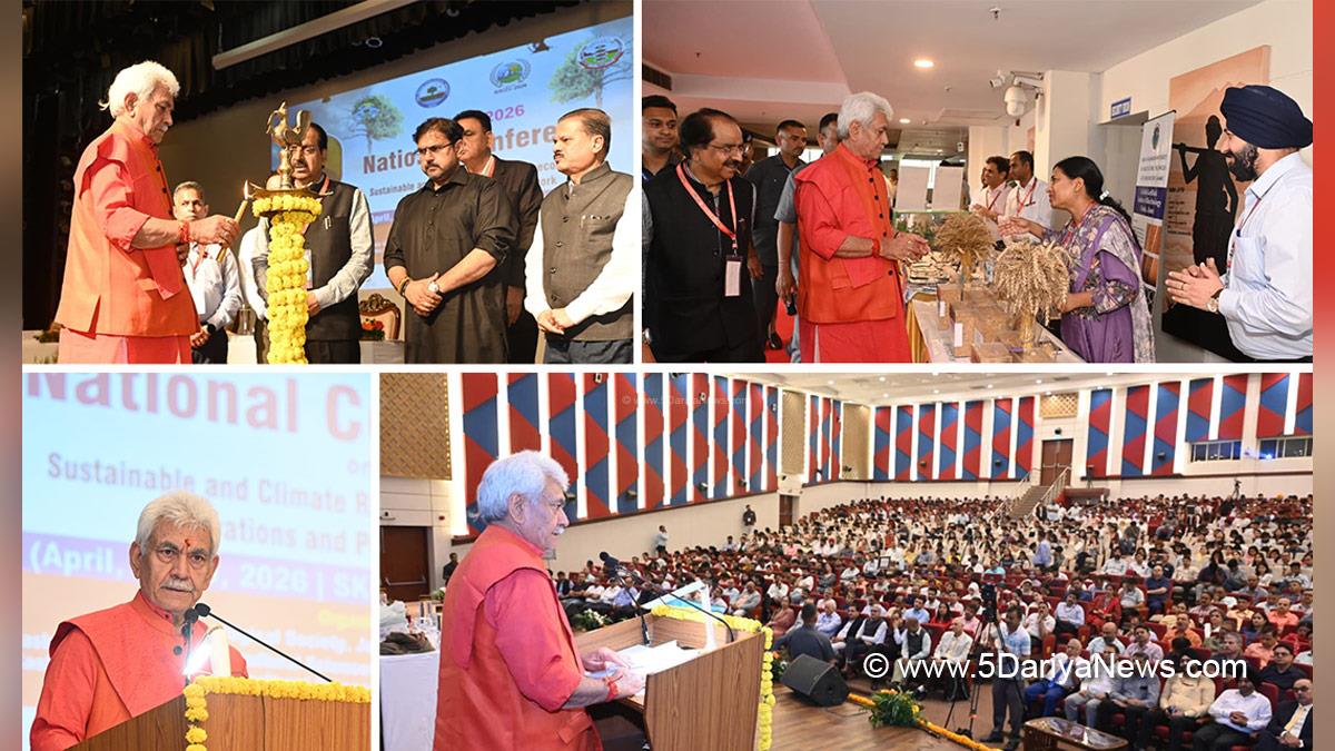 Manoj Sinha, Lieutenant Governor JK, Satish Sharma, Jammu and Kashmir National Conference, National Conference, Jammu, SKUAST Jammu