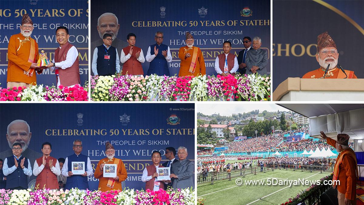 Narendra Modi, BJP, Bharatiya Janata Party, Prime Minister of India, Prem Singh Tamang, Sikkim Krantikari Morcha, Sikkim, Gangtok, Chief Minister of Sikkim