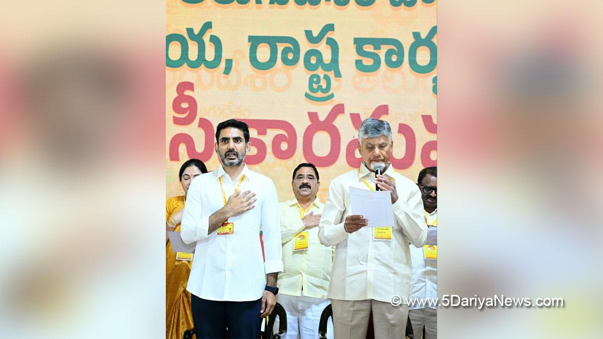 N Chandrababu Naidu, Nara Chandrababu Naidu, Chief Minister of Andhra Pradesh, Andhra Pradesh, Telugu Desam Party, TDP, Nara Lokesh
