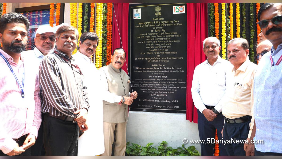 Dr Jitendra Singh, BJP, Bharatiya Janata Party, New Delhi, Doppler Weather Radar, DWR, India Meteorological Department, IMD
