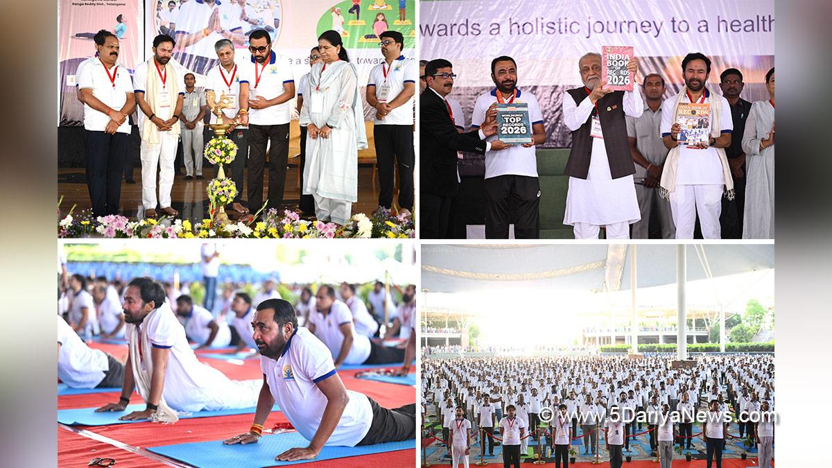 Gangapuram Kishan Reddy, G Kishan Reddy, BJP, Bharatiya Janata Party, Prataprao Jadhav, Hyderabad, International Day of Yoga 2026, Morarji Desai National Institute of Yoga