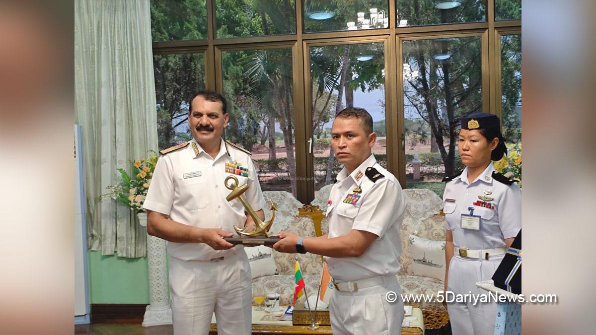 Military, Navy, Indian Navy, Indian Navy Chief, Admiral Dinesh K Tripathi, Chief of Naval Staff, CNS, Naypyidaw, Myanmar