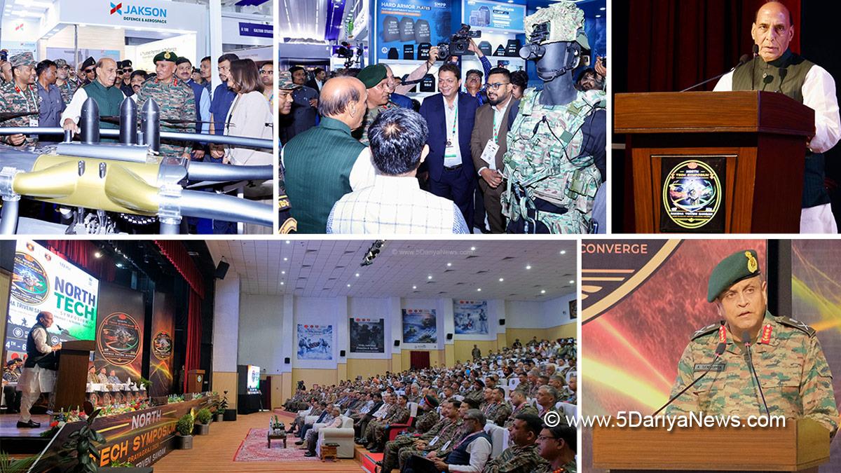 Rajnath Singh, Union Defence Minister, Defence Minister of India, BJP, Bharatiya Janata Party, North Tech Symposium, Military, Indian Army, Prayagraj, Uttar Pradesh