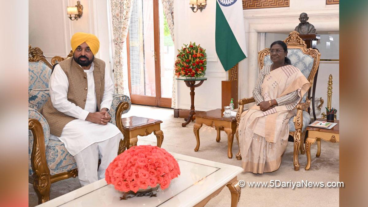 Bhagwant Mann, Bhagwant Singh Mann, AAP Punjab, Chief Minister Of Punjab, Droupadi Murmu, President of India, President, Indian President, Rashtrapati