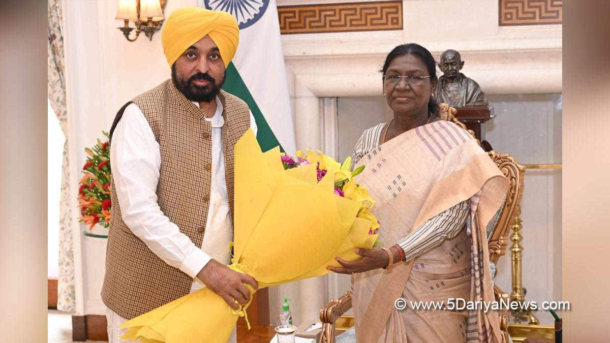 Droupadi Murmu, President of India, President, Indian President, Rashtrapati, Bhagwant Mann, Bhagwant Singh Mann, AAP Punjab, Chief Minister Of Punjab, New Delhi