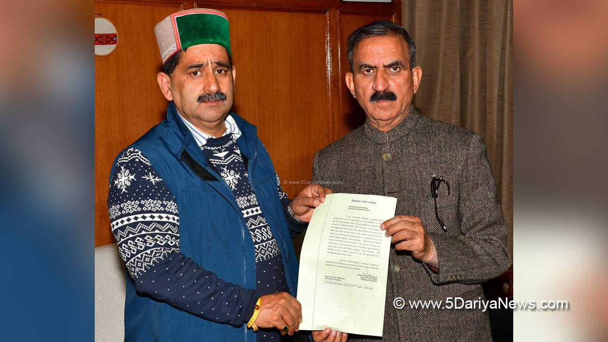 Sukhvinder Singh Sukhu, Thakur Sukhvinder Singh Sukhu, Himachal Congress, Shimla, Chief Minister of Himachal Pradesh, Kewal Singh Pathania