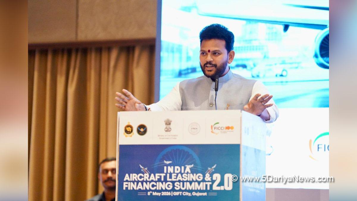 Kinjarapu Rammohan Naidu, Kinjarapu Ram Mohan Naidu, Ram Mohan Naidu, Bharatiya Janata Party, BJP, GIFT City Summit, Gandhinagar