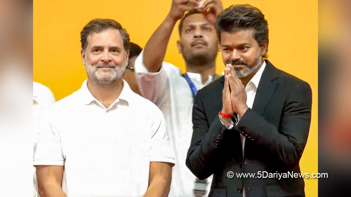Joseph Vijay, Chandrasekaran Joseph Vijay, Chief Minister of Tamil Nadu, Tamilaga Vettri Kazhagam, TVK, Chennai, Tamil Nadu, Rahul Gandhi, Indian National Congress, Congress