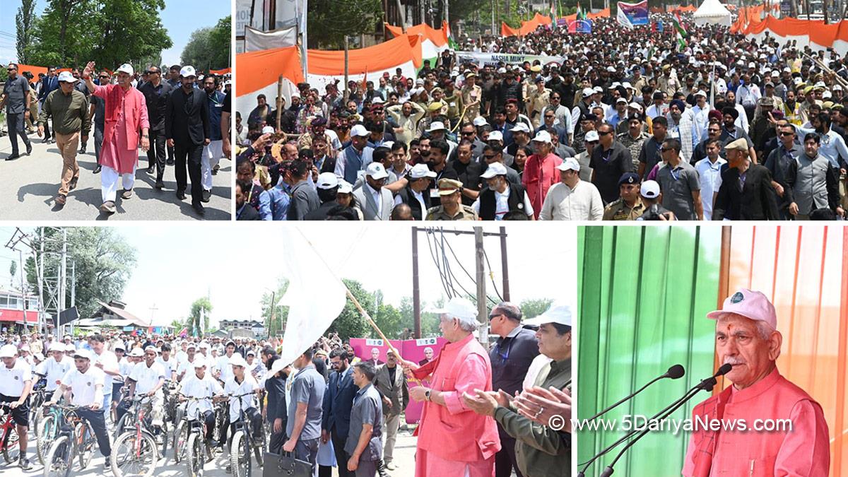 Manoj Sinha, Lieutenant Governor JK, Syeed Fakhrudin Hamid, Baramulla, DC Baramulla, Deputy Commissioner Baramulla, SF Hamid, Drug Free JK Campaign Padyatra