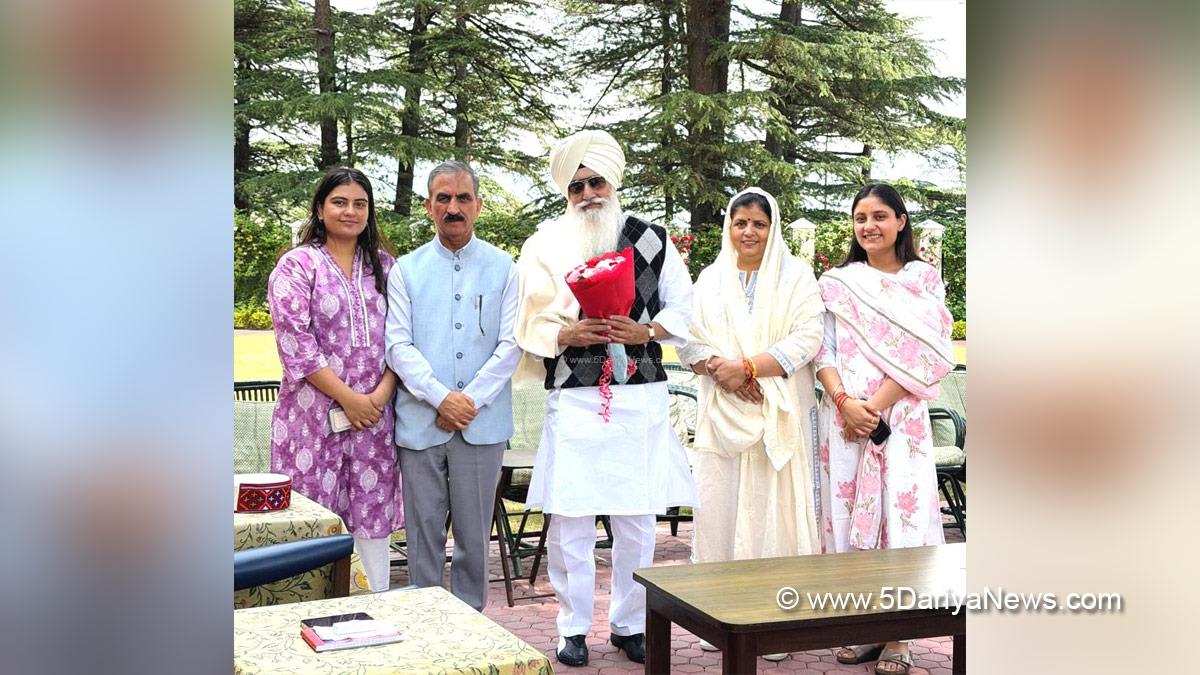 Sukhvinder Singh Sukhu, Thakur Sukhvinder Singh Sukhu, Himachal Congress, Shimla, Chief Minister of Himachal Pradesh, Gurinder Singh Dhillon, Radha Soami Satsang Beas