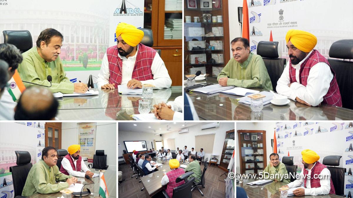 Bhagwant Mann, Bhagwant Singh Mann, AAP Punjab, Chief Minister Of Punjab, Nitin Gadkari, BJP, Bharatiya Janata Party, New Delhi