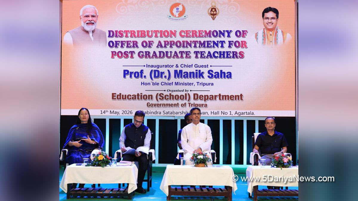 Manik Saha, Agartala, BJP Tripura, Tripura, Chief Minister of Tripura