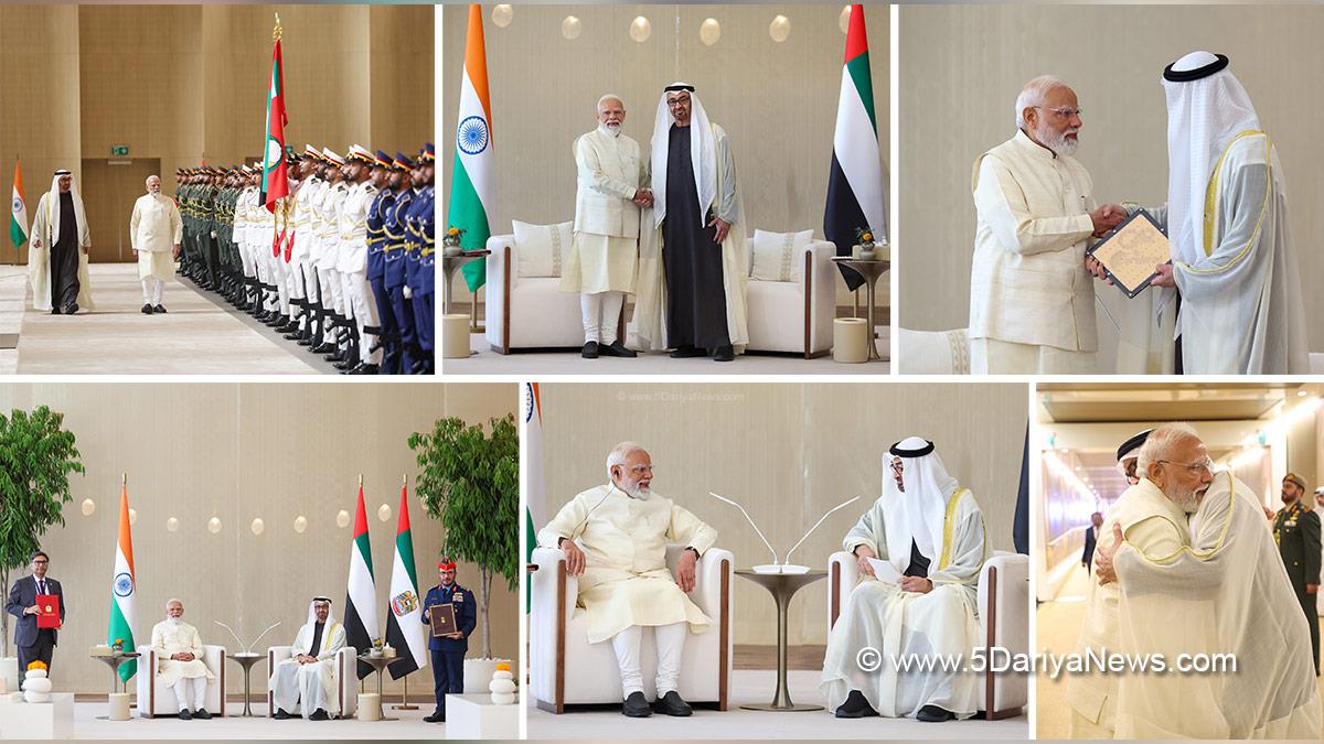 Narendra Modi, BJP, Bharatiya Janata Party, Prime Minister of India, Sheikh Mohamed bin Zayed Al Nahyan, Abu Dhabi