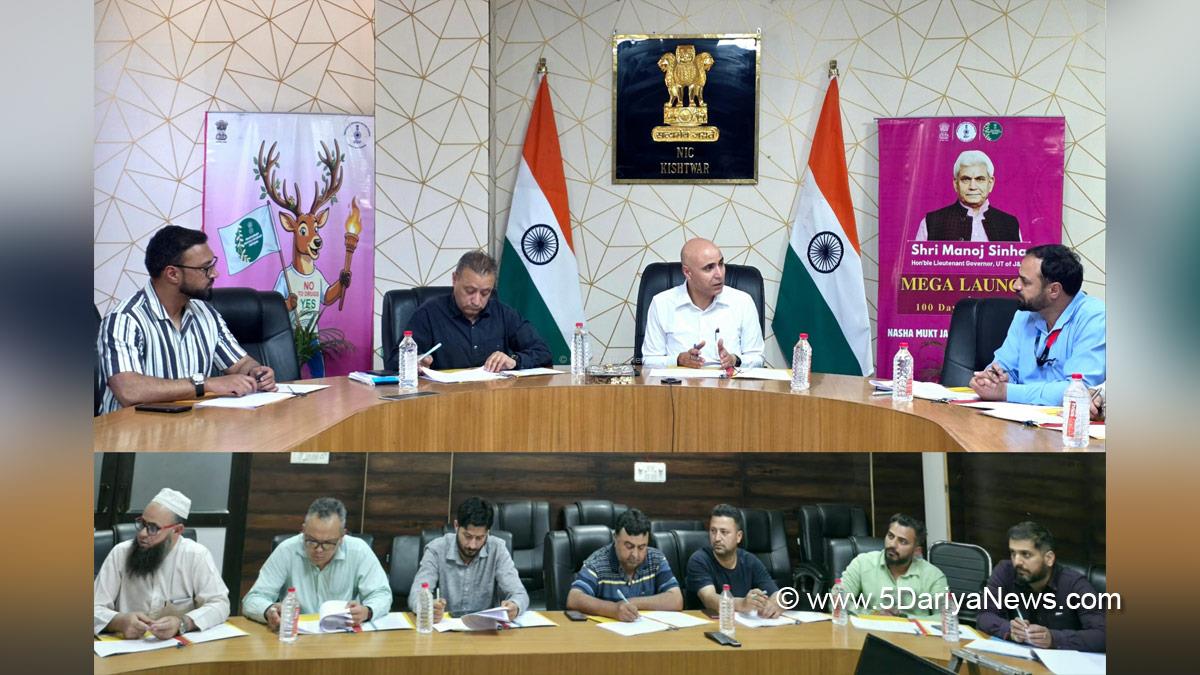 Pankaj Kumar Sharma, Kishtwar, DC Kishtwar, Deputy Commissioner Kishtwar, District Level Task Force Committee, DLTFC, Jammu and Kashmir Rural Employment Generation Programme, JKREGP