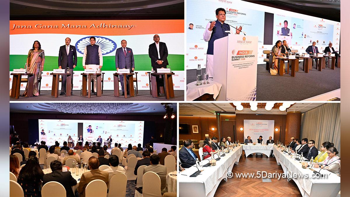 Piyush Goyal, Commerce and Industry Minister, BJP, Bharatiya Janata Party, ASSOCHAM India Business Reform Summit 2026, New Delhi