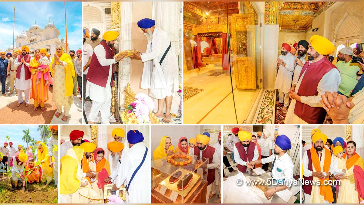 Bhagwant Mann, Bhagwant Singh Mann, AAP Punjab, Chief Minister Of Punjab, Dr Gurpreet Kaur, Takht Sri Patna Sahib, Patna