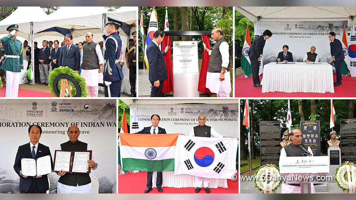 Rajnath Singh, Union Defence Minister, Defence Minister of India, BJP, Bharatiya Janata Party, Kwon Oh Eul, Indian War Memorial, Seoul