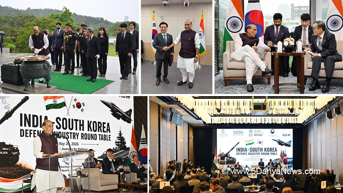 Rajnath Singh, Union Defence Minister, Defence Minister of India, BJP, Bharatiya Janata Party, Ahn Gyu Back, Seoul
