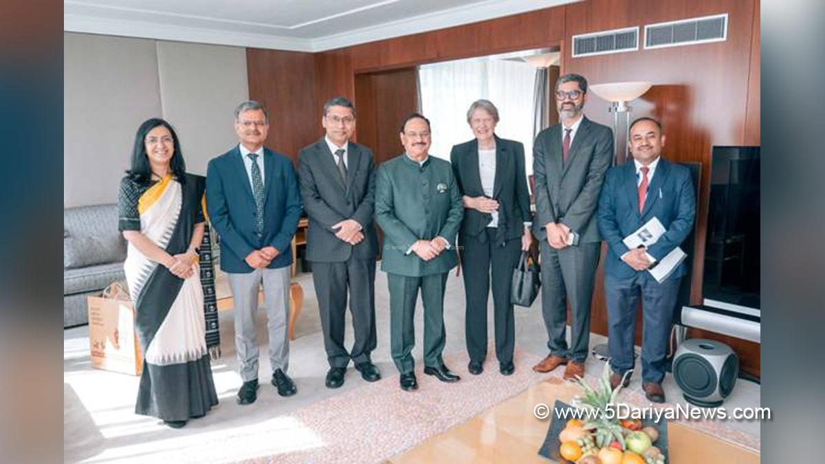 Jagat Prakash Nadda, JP Nadda, BJP, Bharatiya Janata Party, Helen Clark, Geneva