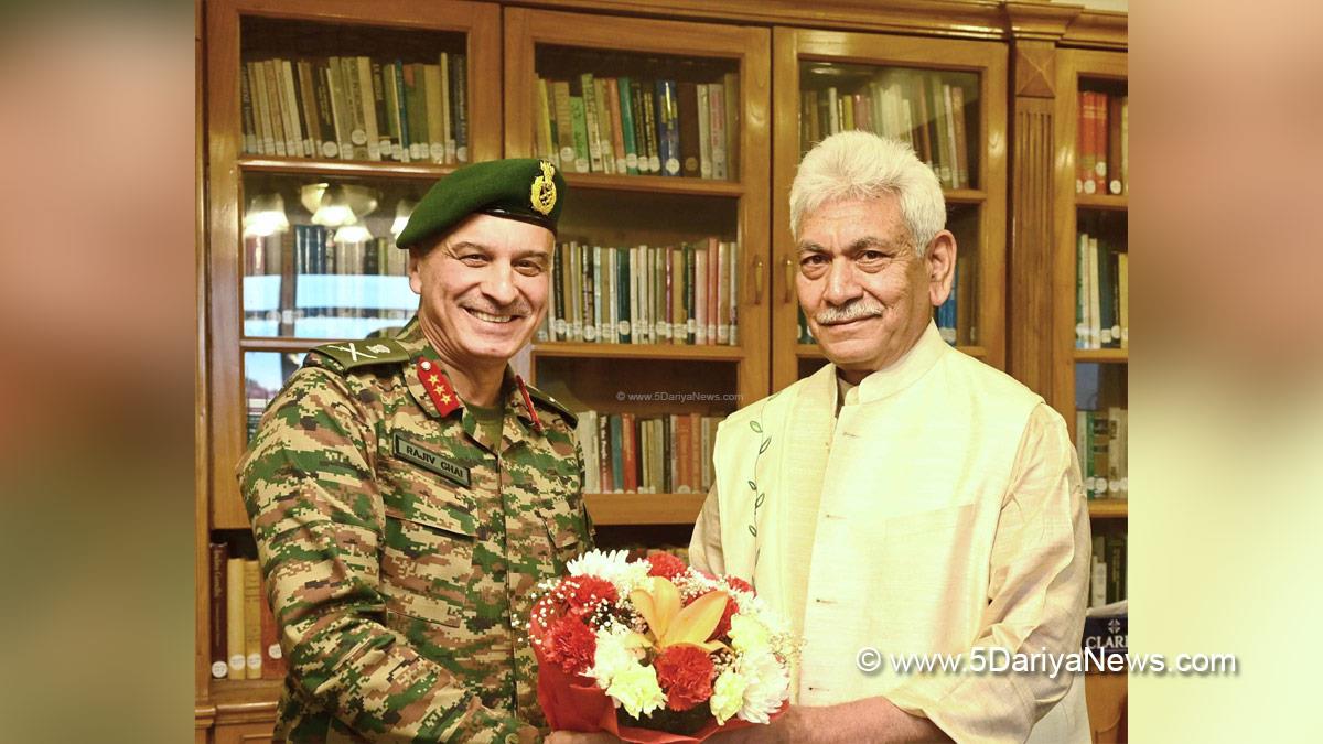 Manoj Sinha, Lieutenant Governor JK, Srinagar, Lieutenant General Rajiv Ghai