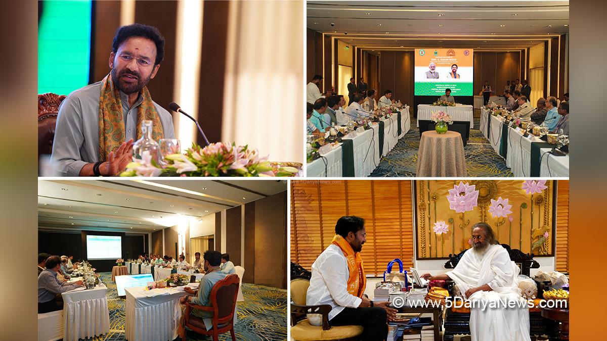 Gangapuram Kishan Reddy, G Kishan Reddy, BJP, Bharatiya Janata Party, Bengaluru, Sri Sri Ravi Shankar