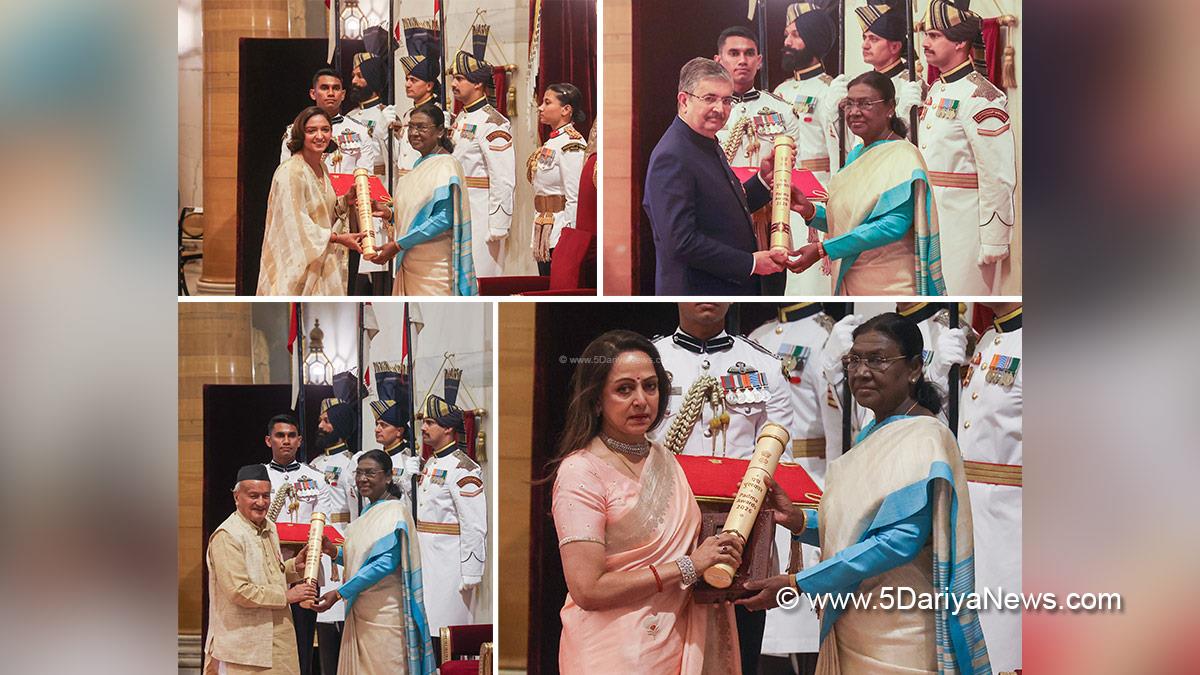 Droupadi Murmu, President of India, President, Indian President, Rashtrapati, Padma Awards, Dharmendra, Harmanpreet Kaur, Uday Kotak, New Delhi