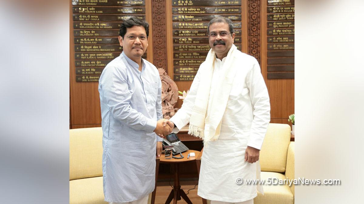 Conrad Kongkal Sangma, Conrad Sangma, Chief Minister of Meghalaya, National Peoples Party, Dharmendra Pradhan, New Delhi