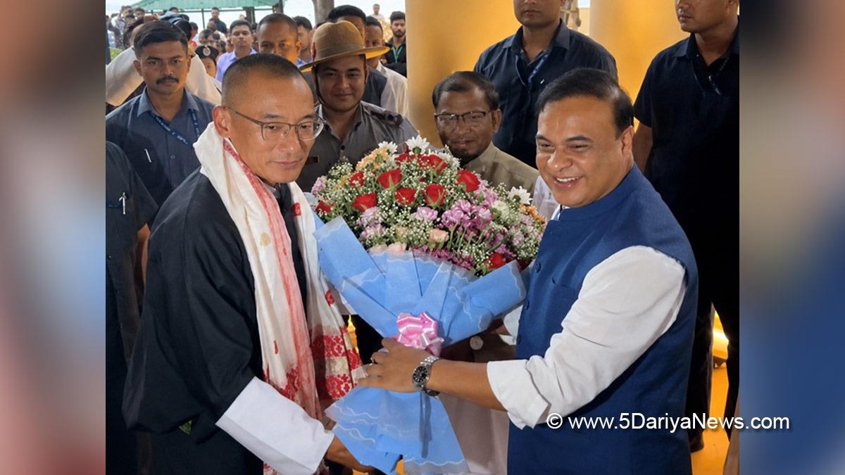 Himanta Biswa Sarma, Chief Minister of Assam, BJP Assam, Guwahati, Assam, Tshering Tobgay, Bhutan Prime Minister