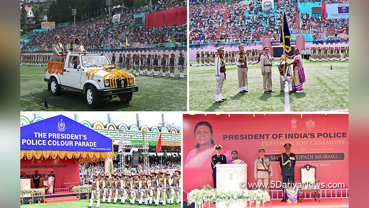 Droupadi Murmu, President of India, President, Indian President, Rashtrapati, President of Indias Police Colour, Sikkim Police, Gangtok