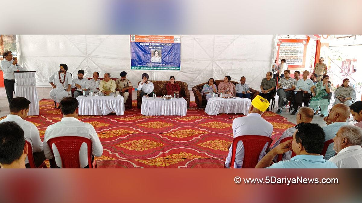 Ayushi Sudan, Samba, Deputy Commissioner Samba, Block Diwas, Mega Block Diwas