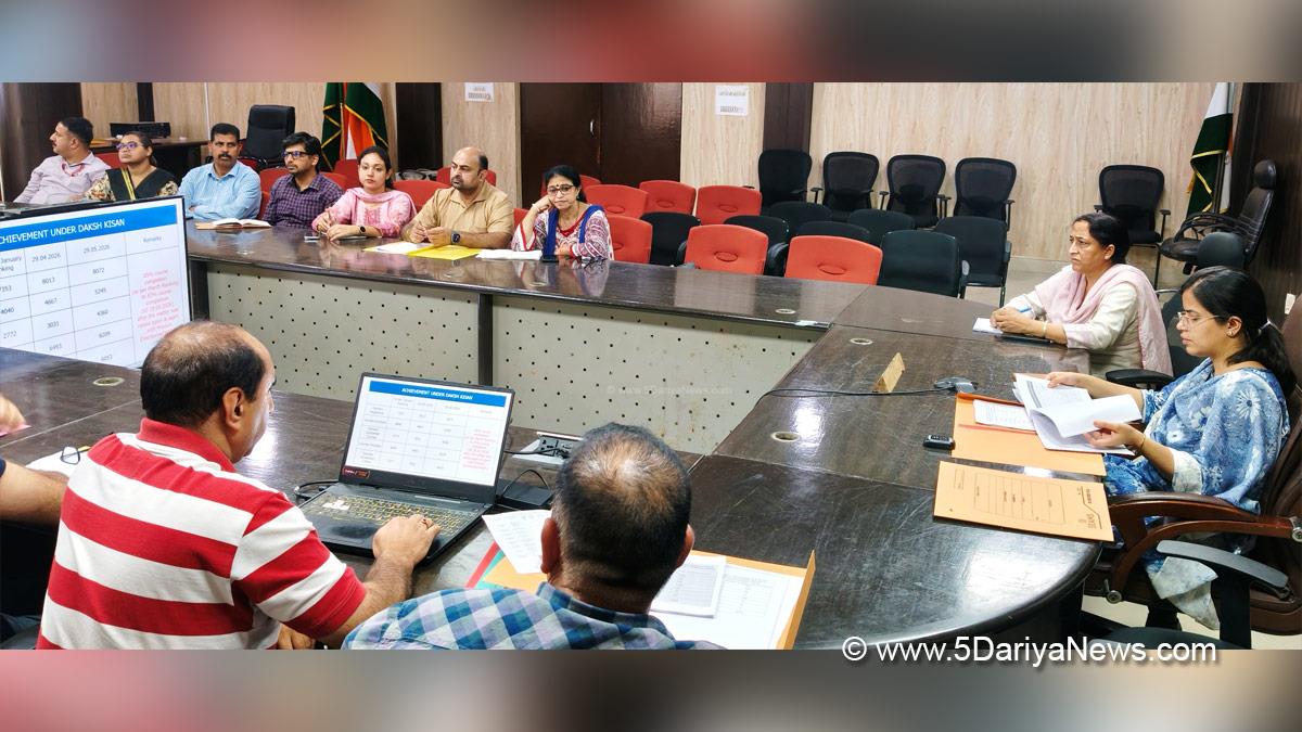 Ayushi Sudan, Samba, Deputy Commissioner Samba, District Level Committee, DLC, Holistic Agriculture Development Programme, HADP