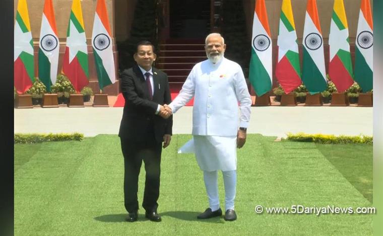 Narendra Modi, U Min Aung Hlaing hold bilateral talks at Hyderabad House