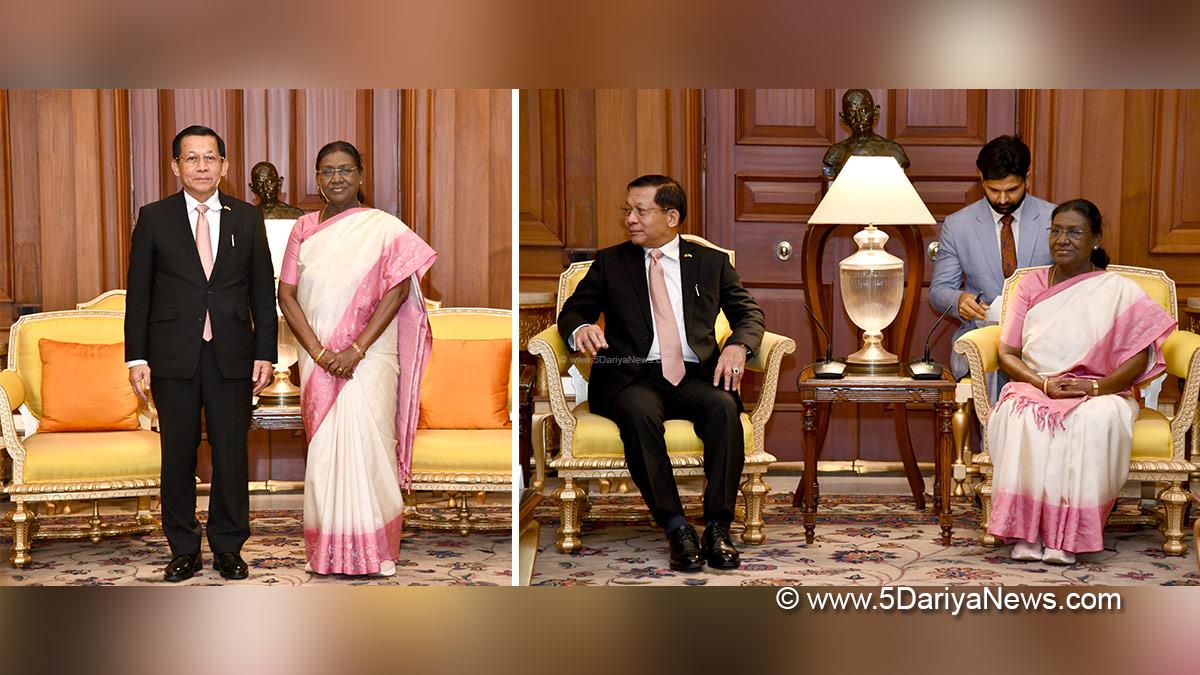 Droupadi Murmu, President of India, President, Indian President, Rashtrapati, U Min Aung Hlaing, New Delhi