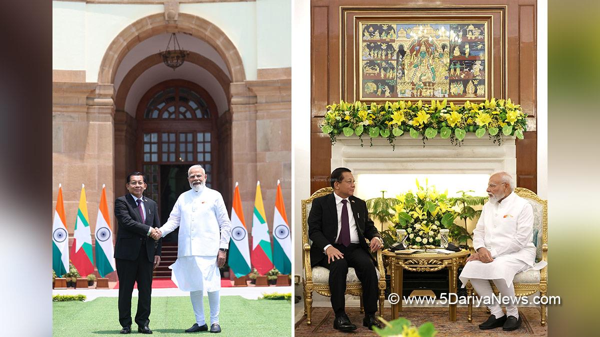 Narendra Modi, BJP, Bharatiya Janata Party, Prime Minister of India, U Min Aung Hlaing, New Delhi