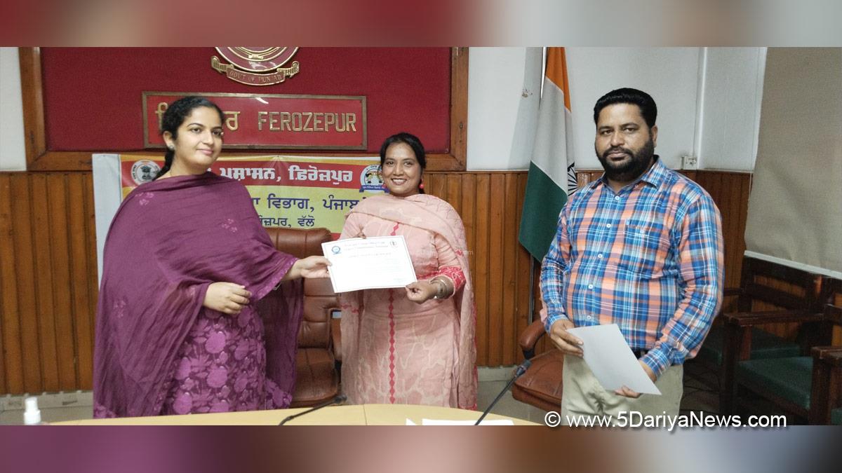 Deepshikha Sharma, DC Ferozepur, Deputy Commissioner Ferozepur, Ferozepur